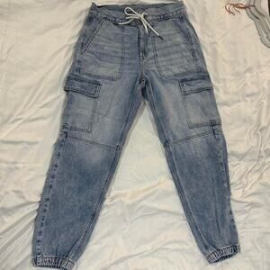 Blue denim cargo jeans never worn